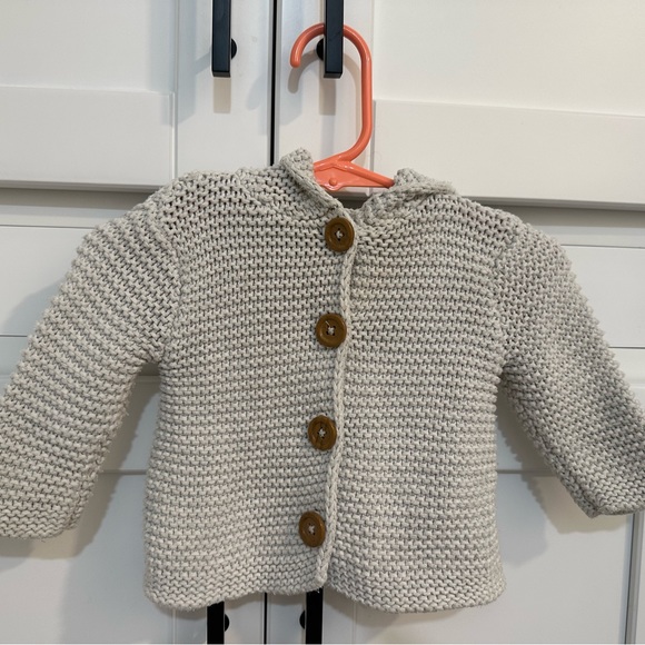 3-month baby Nordstrom Organic Cotton Hooded Cardigan - Picture 3 of 8